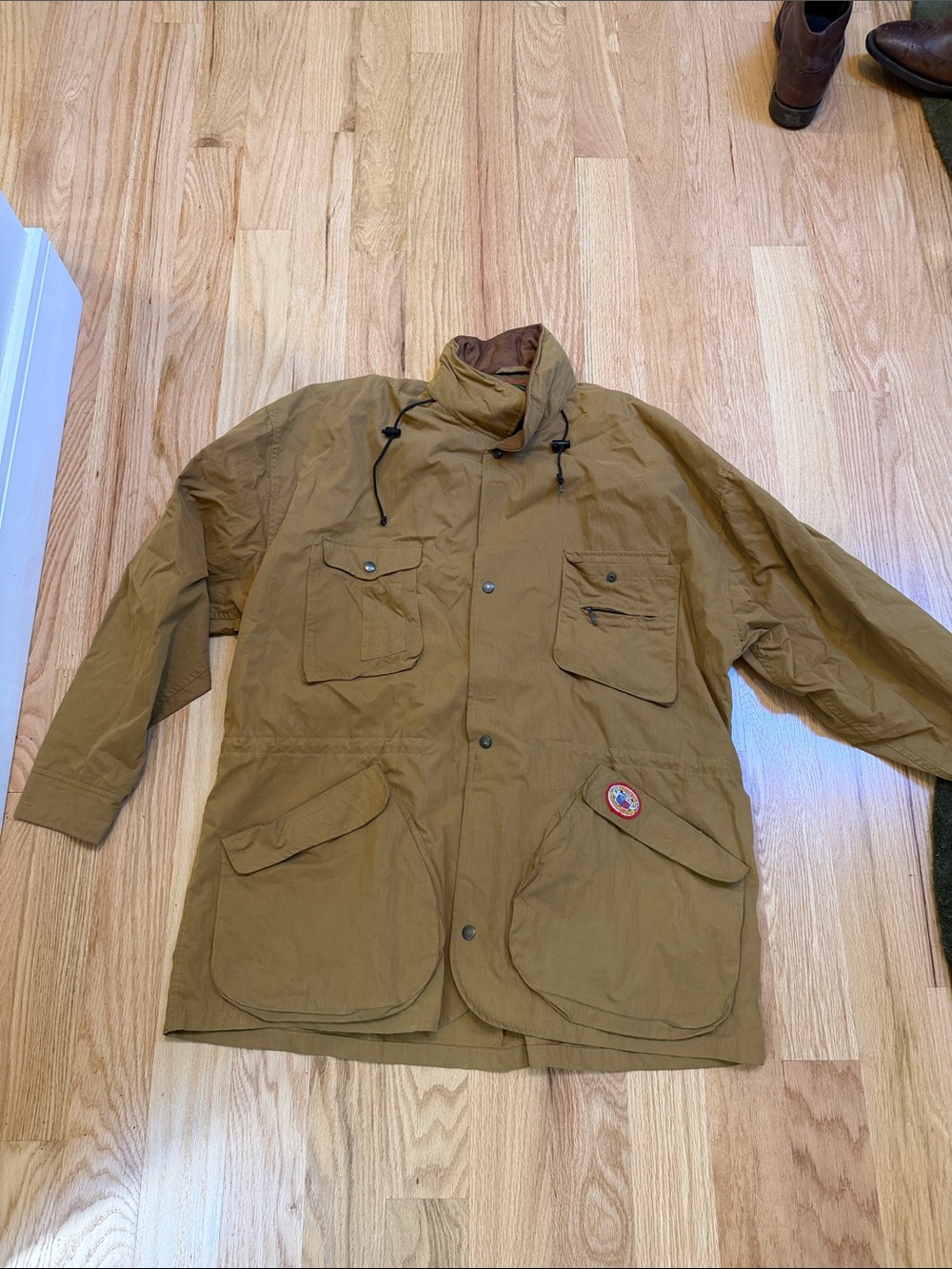 Pussers West Indies Men’s Brown Field Jacket with Multiple Pockets